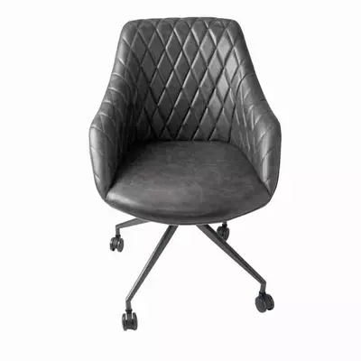 Fiesta Office Chair - Grey Vegan Leather